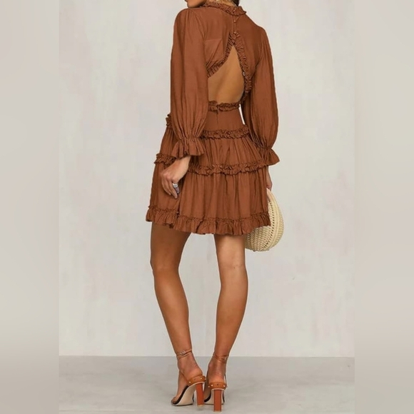 Dokotoo Womens Long Sleeve Open Back Mini #527 NWOT - Picture 9 of 11